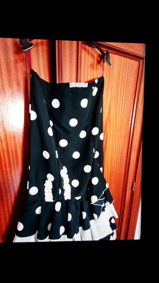 Falda y corpiño flamenca lunares