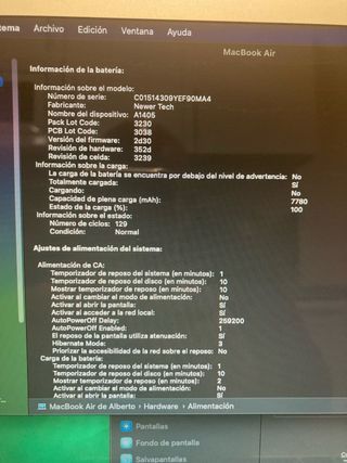 MacBook Air 13 i5 8GB RAM Plata
