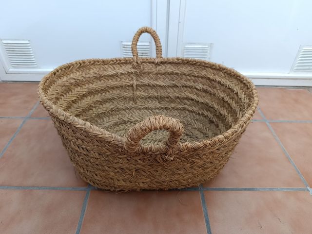 Cesto de mimbre natural