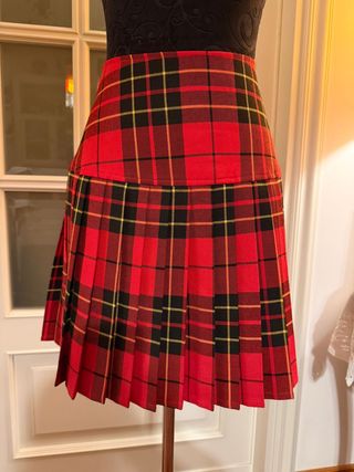 Gonna tartan s.Oliver rossa a pieghe