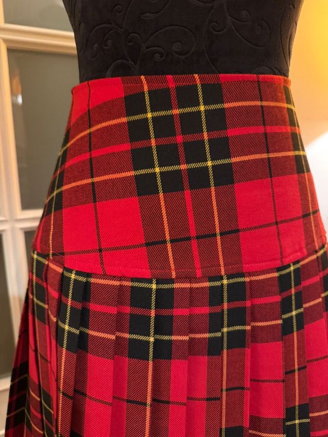 Gonna tartan s.Oliver rossa a pieghe