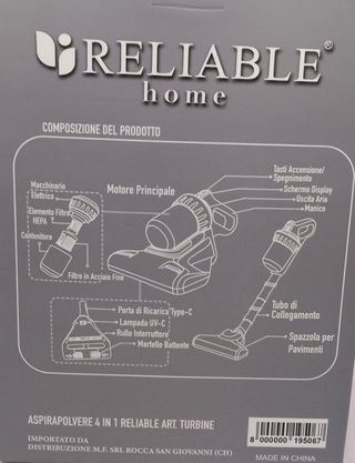 Aspirapolvere Reliable 4in1 Nero
