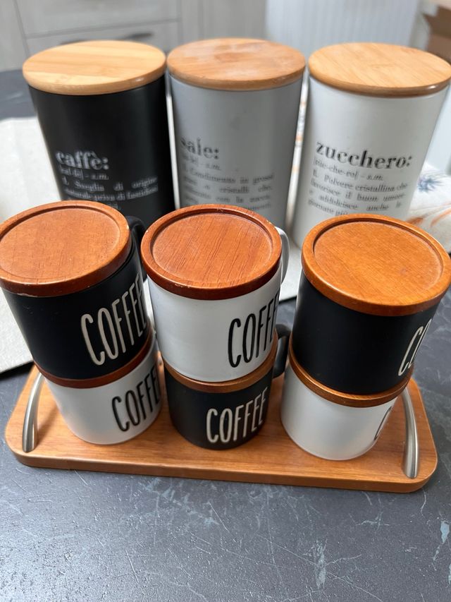 Set 3 Barattoli Caffè, Sale, Zucchero