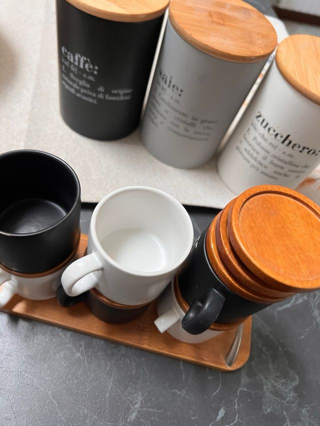 Set 3 Barattoli Caffè, Sale, Zucchero