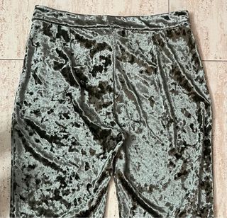 Pantalón System Action Terciopelo Verde Talla 38