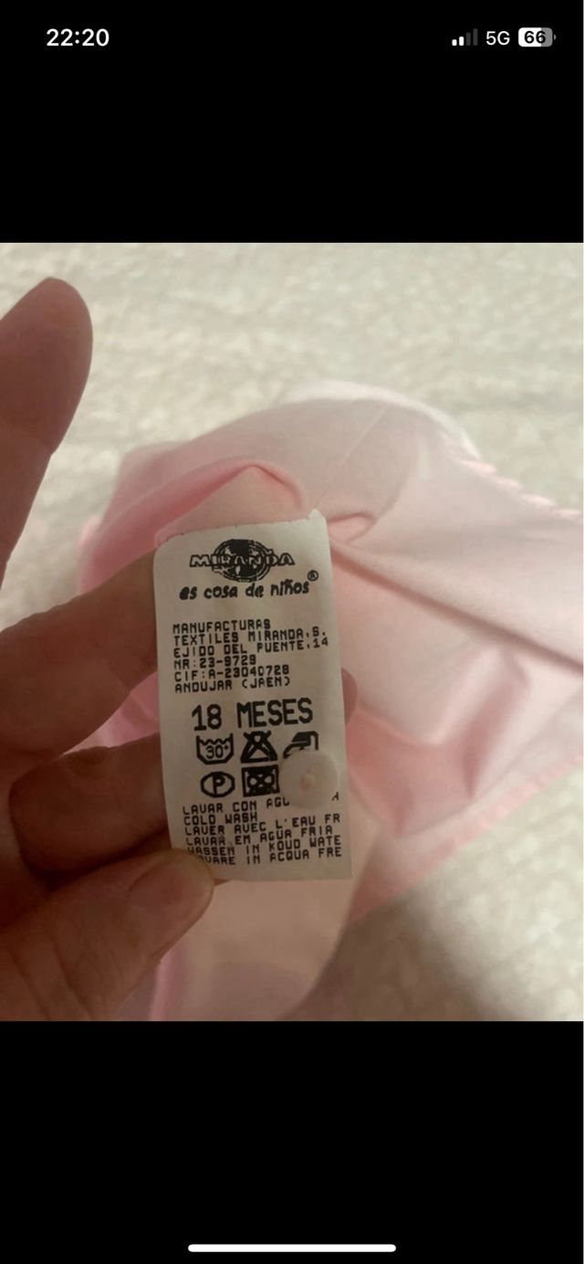 Vestido rosa bebé con lazos
talla 18 meses 