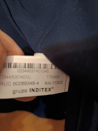 Camisa Zara elegante azul marino Talla L