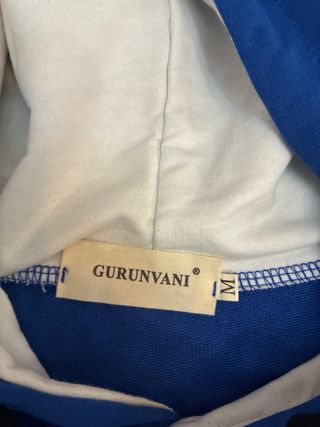 Sudadera azul y blanca talla M