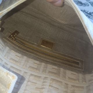 Borsa Fendi Baguette Lurex Beige