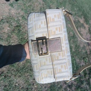 Borsa Fendi Baguette Lurex Beige