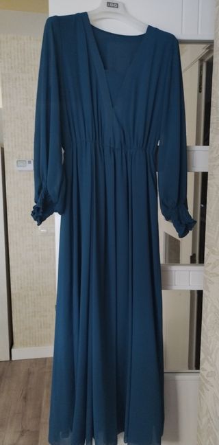 Vestido largo azul