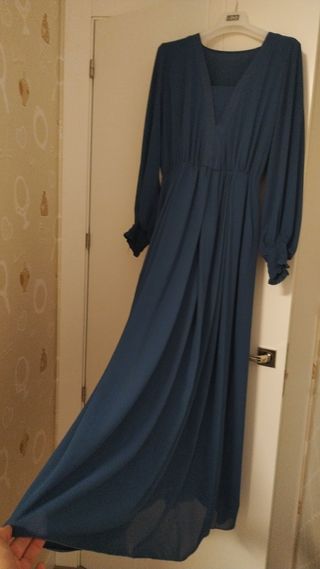 Vestido largo azul