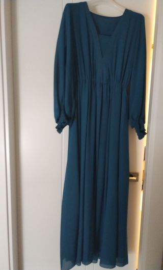 Vestido largo azul