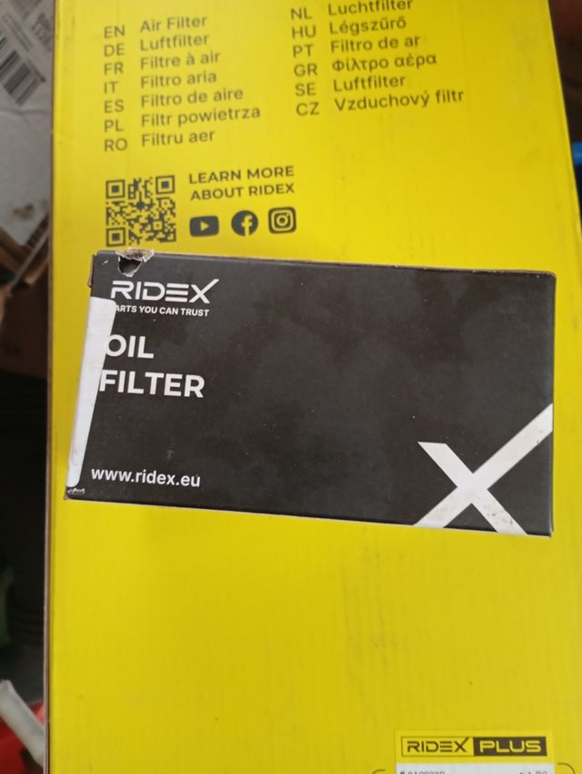 Filtros de Aceite RIDEX PLUS
