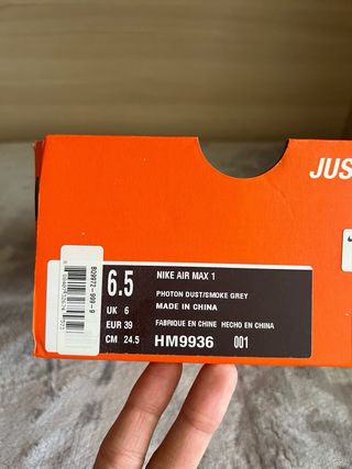 Nike Air Max 1 Photon Dust Wolf Grey Talla 39