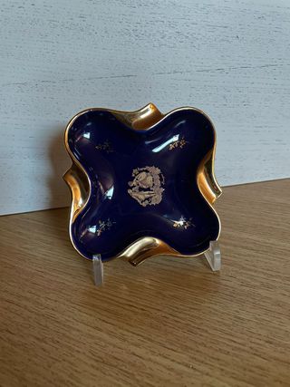 Svuota tasche Limoges France blu e oro