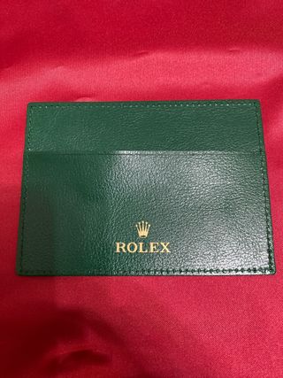 Porta garanzia Rolex pelle verde