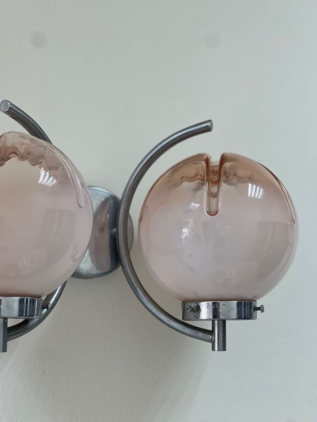 Pareja de apliques de pared Space Age Años 70