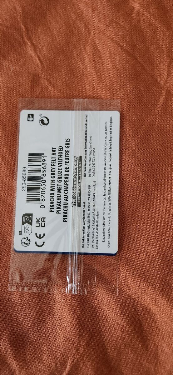 Pikachu Grey Felt Hat