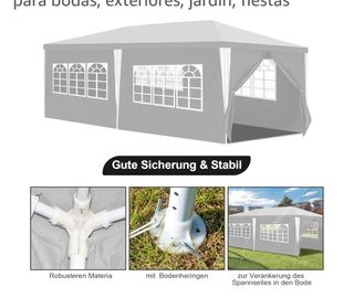 Gazebo impermeabile 3x6m «Nuovo di zecca»