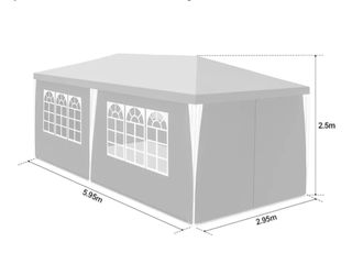 Gazebo impermeabile 3x6m «Nuovo di zecca»