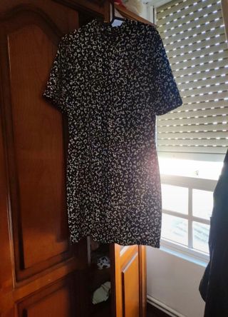 Vestido estampado blanco y negro