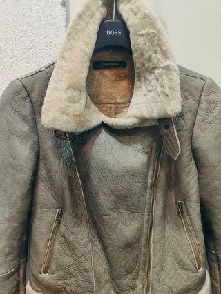 Chaqueta ZARA M Cazadora piel cuero mujer xwz