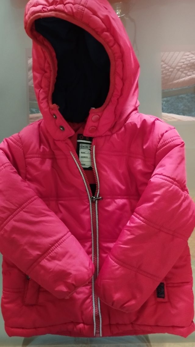 Casaco infantil vermelho cardado por dentro 