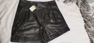 Pantalones Polipiel Negro Talla 42