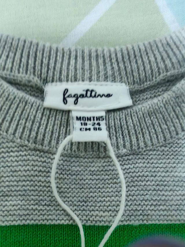 Jersey Fagottino rayas verde y azul