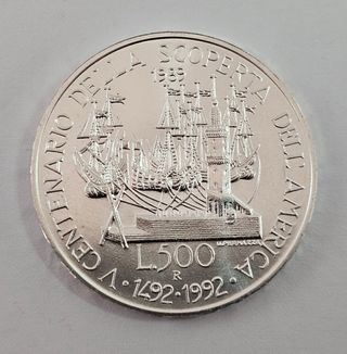 500 Lire 1989 V Centenario Scoperta America