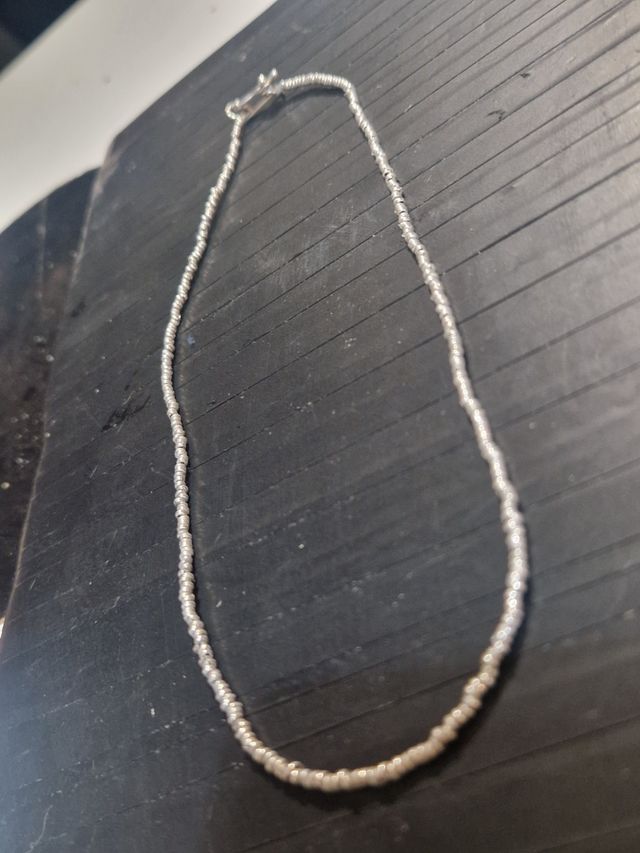 Cadena Plata Ley 950 Bolitas