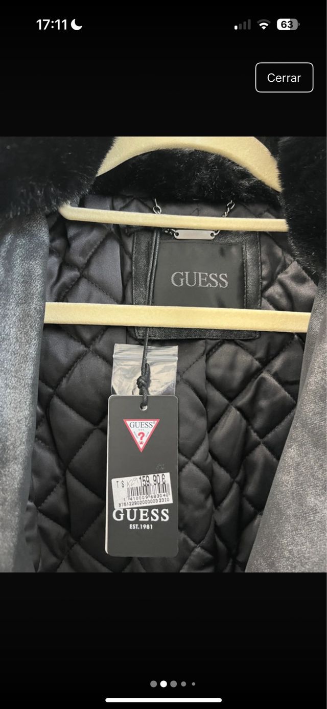 Cazadora Guess Negra Talla S