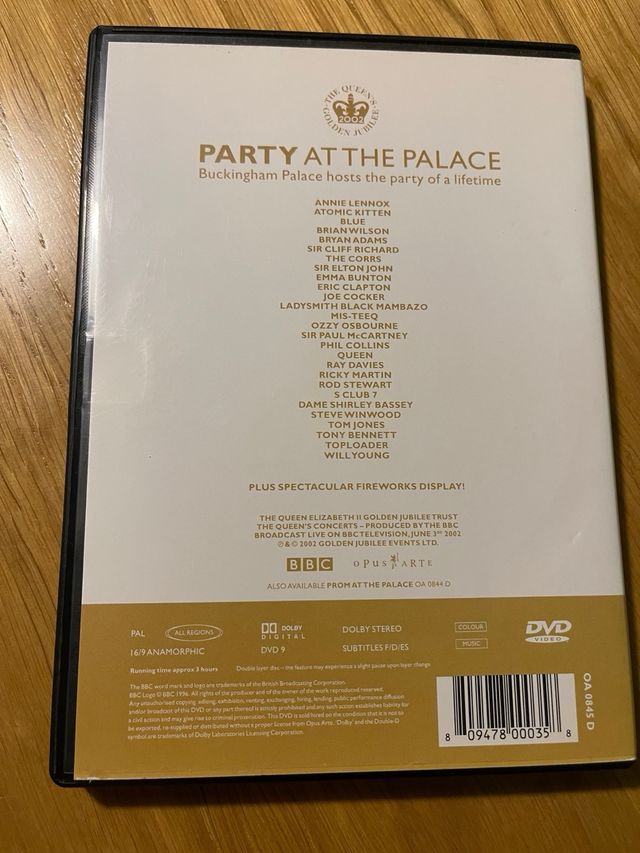 DVD Party At The Palace -The Queen’s Concerts 2002