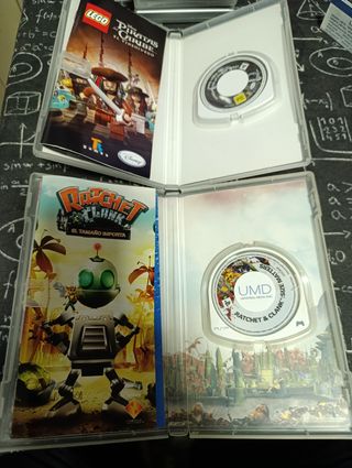 2 Juegos LEGO Piratas del Caribe PSP y ratchet. 