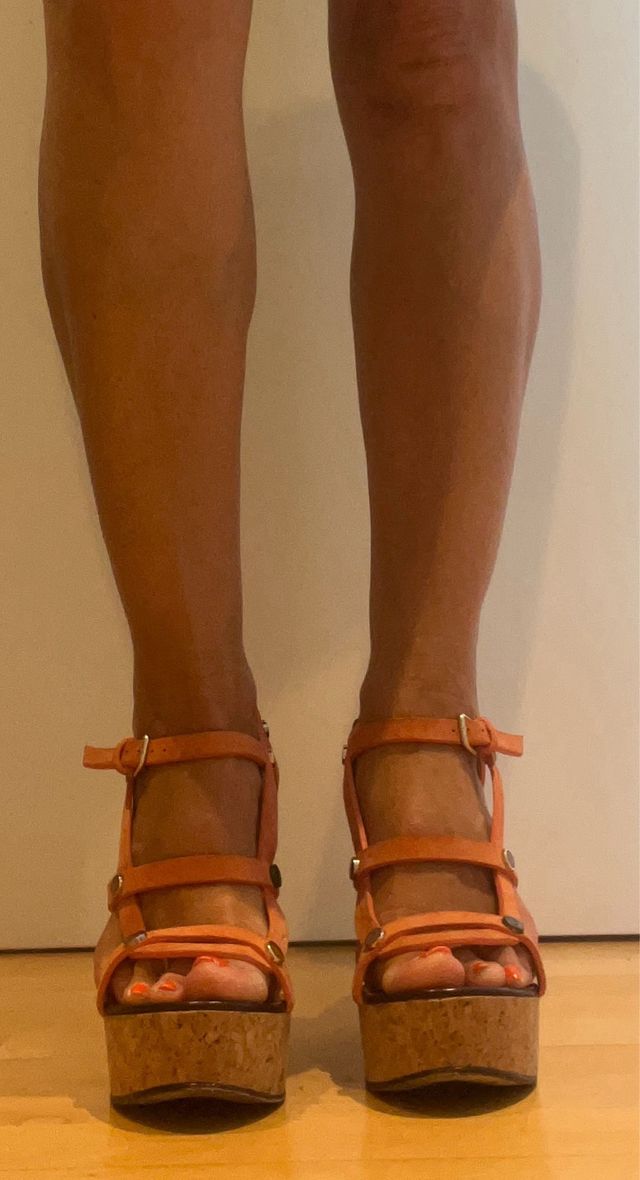 Cuñas Jimmy Choo Naranja