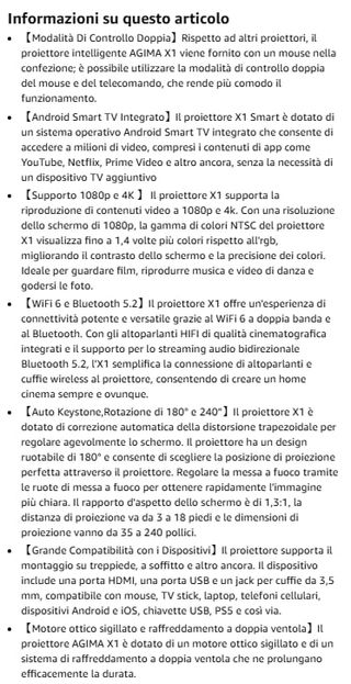 Proiettore Agima X1 Ultra HD