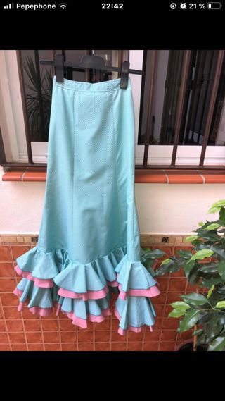 Falda Rociera con volantes