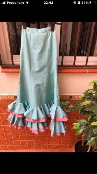 Falda Rociera con volantes