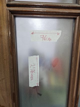 Puerta Madera con 6 Cristales