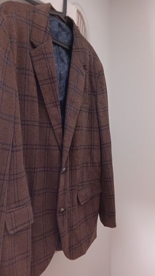 Americana C&A Hombre XXL Cuadros Marrón