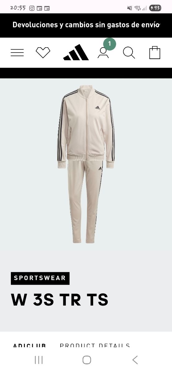 Chándal Adidas Beige