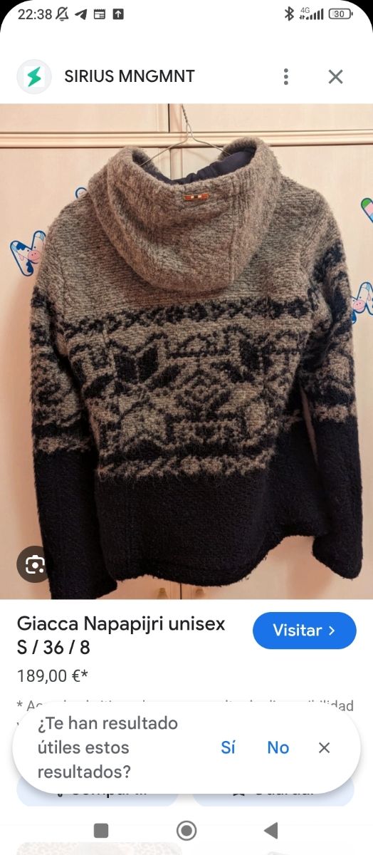 Chaqueta Napapijri Unisex Azul/Gris