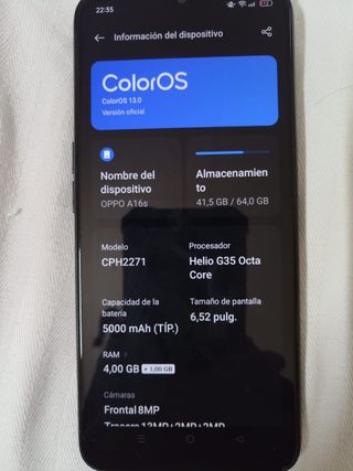 Telefono cellulare Oppo A16s 64GB verde