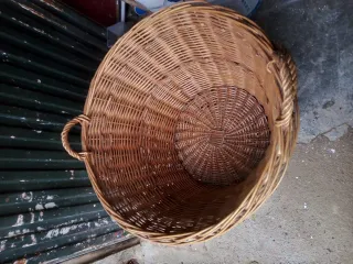3 Canastas de mimbre antiguas