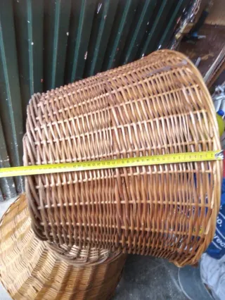 3 Canastas de mimbre antiguas