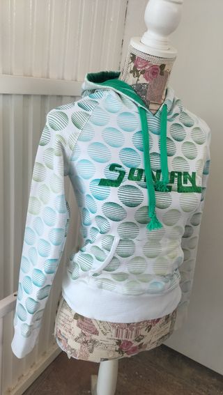 Sudadera con capucha y estampado de círculos