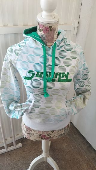 Sudadera con capucha y estampado de círculos