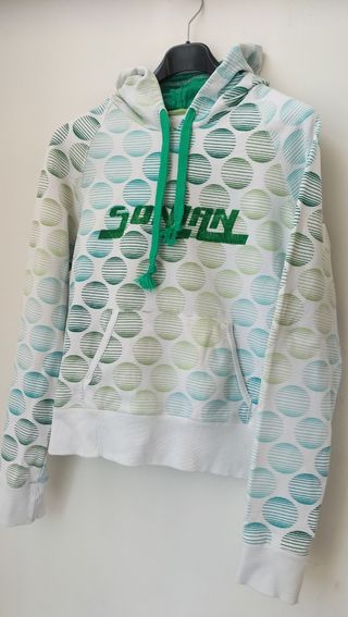 Sudadera con capucha y estampado de círculos