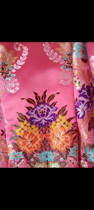 Falda de seda fallera/huertana multicolor 
